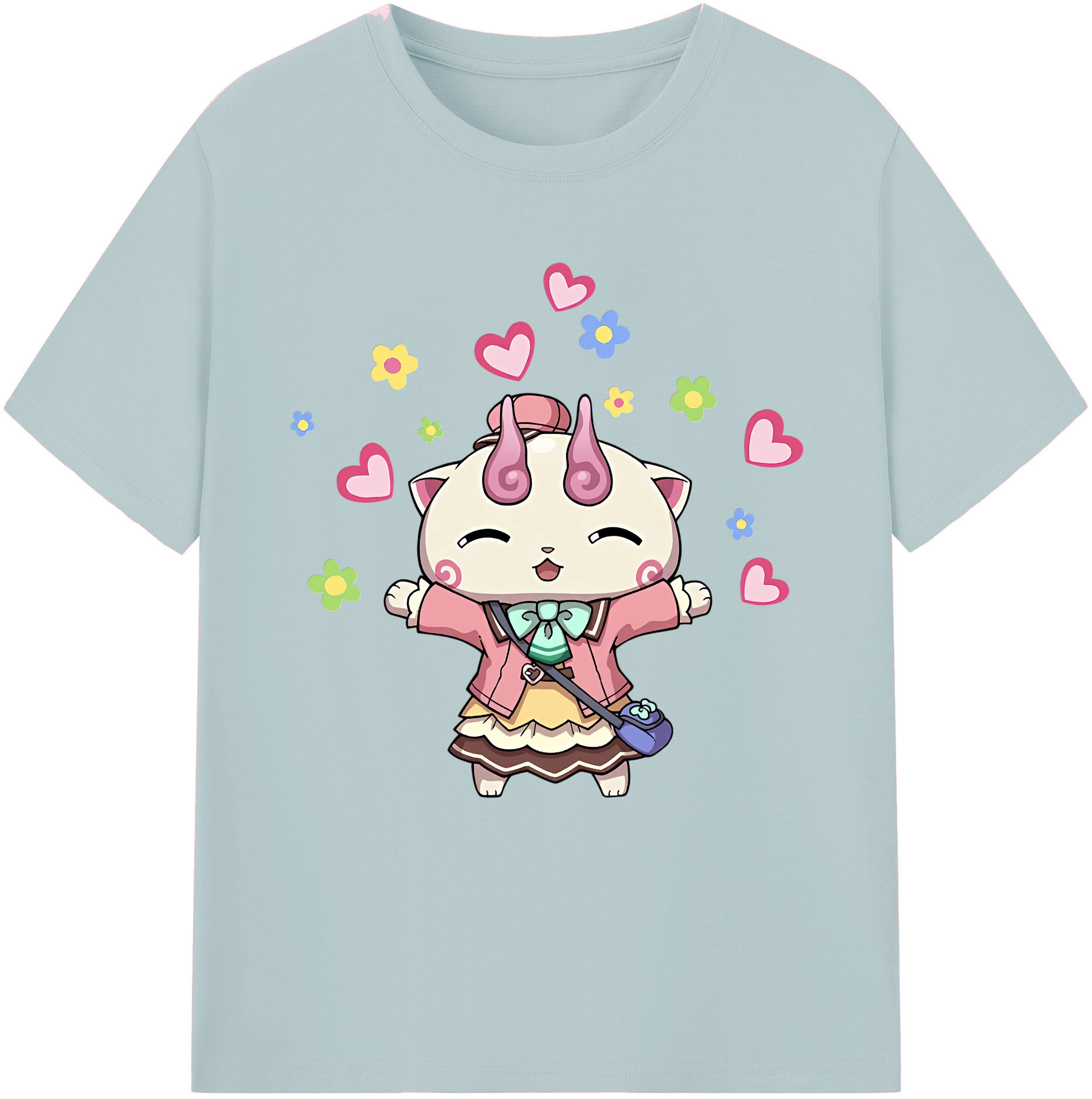 （画像用） 妖怪ウォッチ Yo-kai Watch 綿100％半袖Tシャツ（フロントプリント）